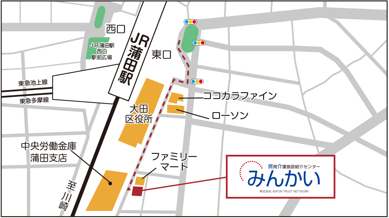 蒲田相談室の地図